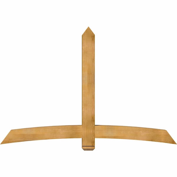 Ekena Millwork Bellingham Rough Sawn Timber Gable Bracket, Western Red Cedar, 84"W x 56"H x 6"D x 6"F, 16/12 Pitch GBW084X56X0606BEL00RWR - main